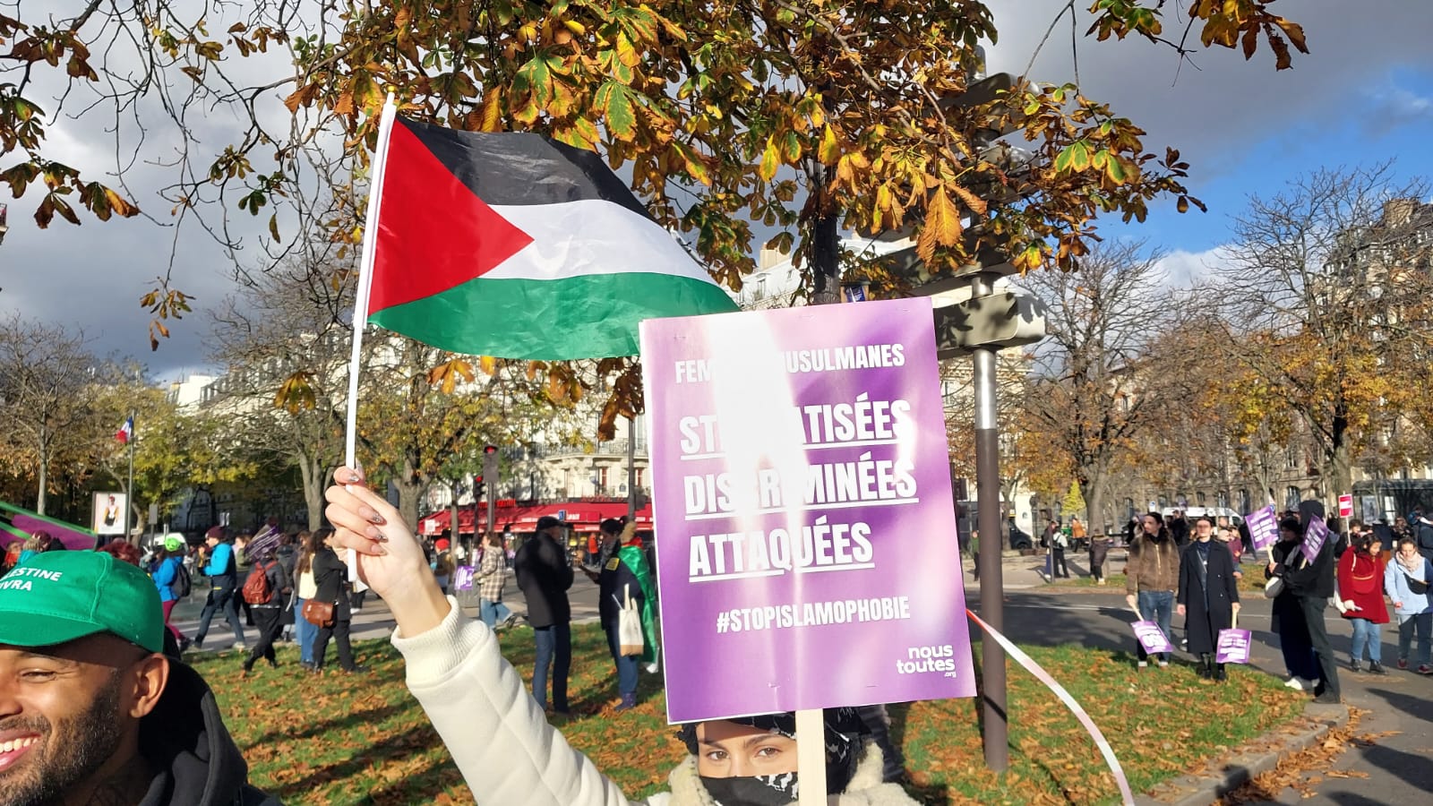 France : Manifestation à Paris en soutien à la femme palestinienne